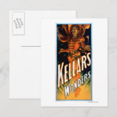 Kellar's Wonders gekleed als Devil Magic Briefkaart (Voorkant / Achterkant)