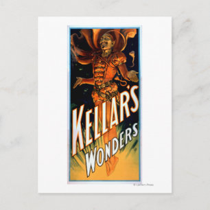 Kellar's Wonders gekleed als Devil Magic Briefkaart