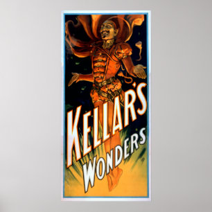 Kellar's Wonders gekleed als Devil Magic Poster