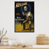 Kellar's zelfdecapitatie poster (Keuken)