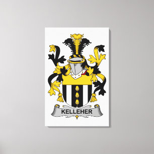 Kelleher Family Crest Canvas Afdruk