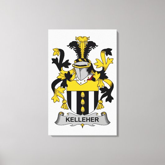 Kelleher Family Crest Canvas Afdruk (Voorkant)