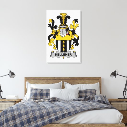 Kelleher Family Crest Canvas Afdruk (Insitu (Slaapkamer))