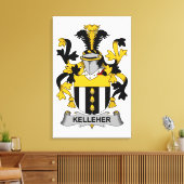 Kelleher Family Crest Canvas Afdruk (Insitu (Woonkamer))