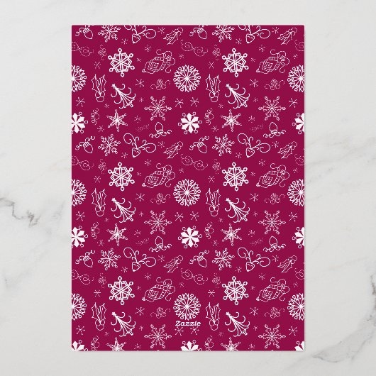 Kellemes Karácsonyt, Hongaarse kerst van kerst Folie Feestdagenkaart (Achterkant)