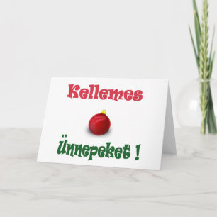 kellemes unnepeket feestdagen kaart