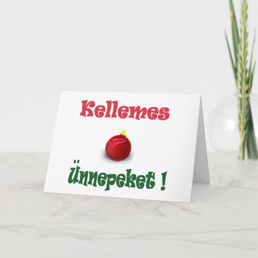 kellemes unnepeket feestdagen kaart (Voorkant)