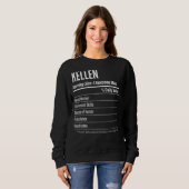 Kellen Serving Size Nutrition Label Calories Trui (Voorkant volledig)