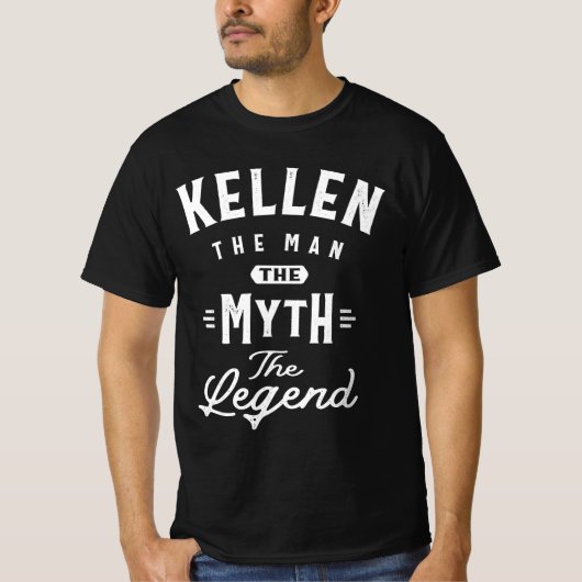 Kellen The Man Myth Legend Personalized Name T-shirt (Voorkant)