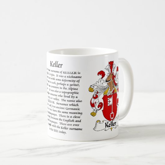 Keller Family Coat of Arm mok (Voorkant rechts)