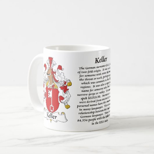 Keller Family Coat of Arm mok (Voorkant links)