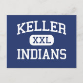Keller - Indiërs - High School - Keller Texas Briefkaart (Voorkant)