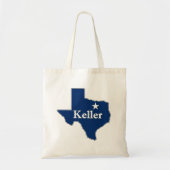 Keller, Texas Lone Star State Map Cute K-Town Tote Bag (Voorkant)