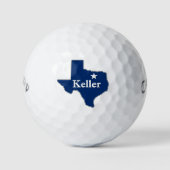 Keller Texas Lone Star State Map Proud DFW Texan Golfballen (Voorkant)
