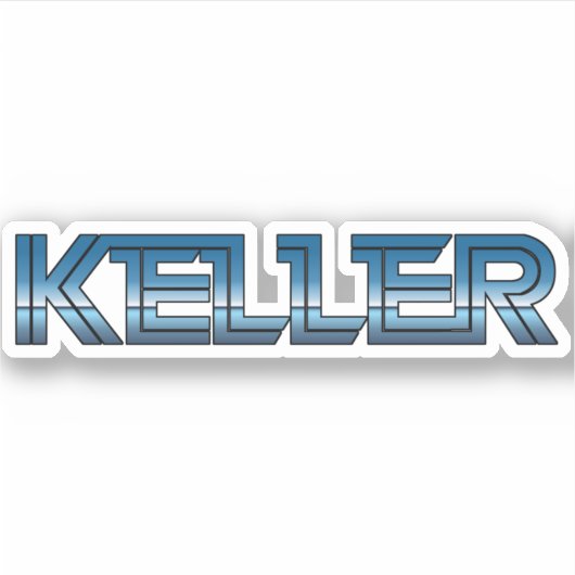 Keller Texas Retro Sticker (Voorkant)
