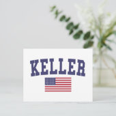 Keller US Flag Briefkaart (Staand voorkant)