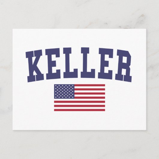 Keller US Flag Briefkaart (Voorkant)