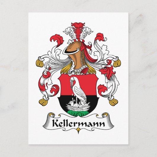 Kellermann Family Crest Briefkaart (Voorkant)