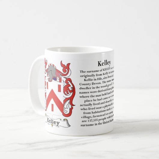 Kelley Family Coat of Arms Mok (Voorkant links)