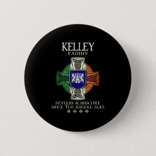 Kelley Family Ireland Kelley Achternaam Ronde Button 5,7 Cm