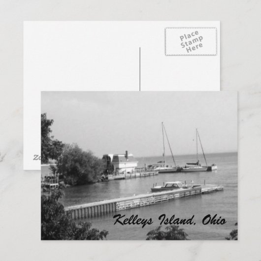Kelleys Island Boats briefkaart (Voorkant / Achterkant)