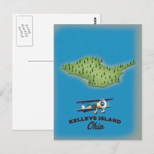 Kelleys Island Ohio Briefkaart (Voorkant / Achterkant)
