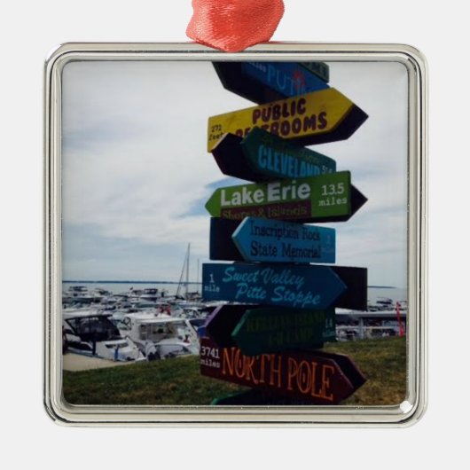 "Kelley's Island" Ohio Kerstornament Metalen Ornament (Voorkant)