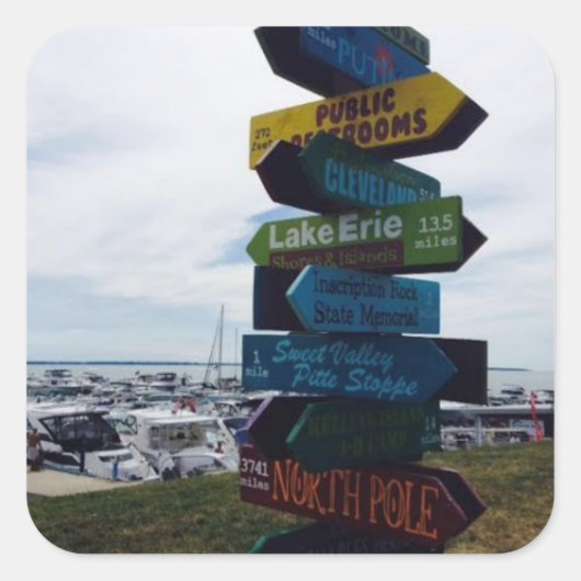 Kelley's Island, Ohio Sign Foto Sticker (Voorkant)