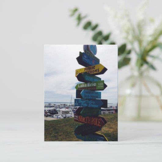 Kelley's Island, Ohio Sign Photo Briefkaart (Staand voorkant)