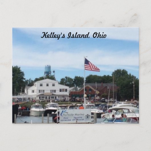 Kelley's Island Portside Marina Ohio Briefkaart (Voorkant)