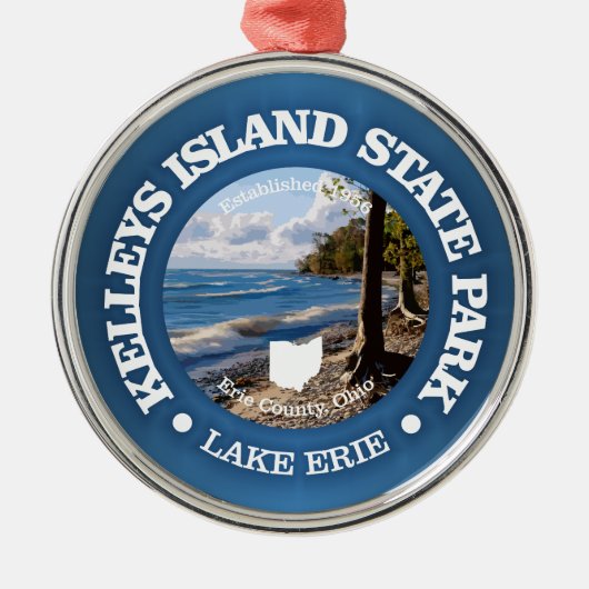 Kelleys Island SP Metalen Ornament (Voorkant)