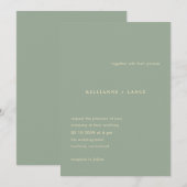 Kellianne Sage Green Modern Wedding Kaart (Voorkant / Achterkant)