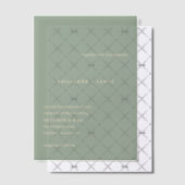 Kellianne Sage Green Modern Wedding Vellum Uitnodigingen (Offset (Uitnodiging))