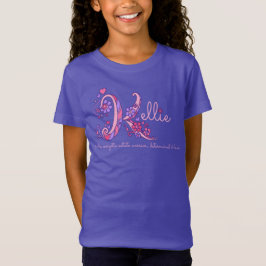 Kellie meisjes noemen K monogram harten T-shirt