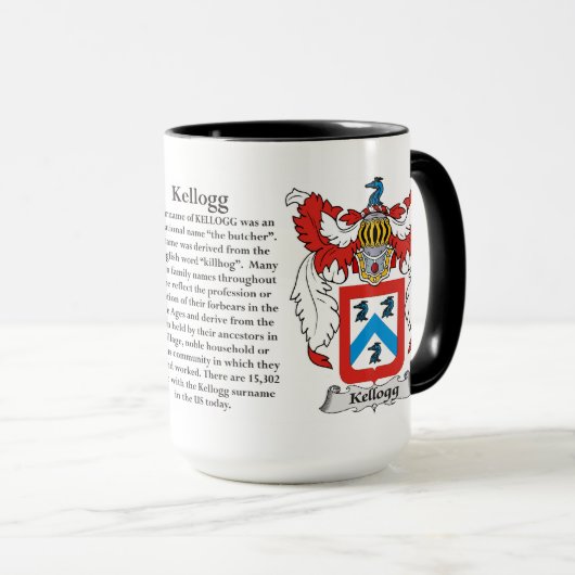 Kellogg Family Coat of Arms Mok (Voorkant rechts)