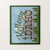 Kellogg Idaho Fun Retro Snowy Mountains Legpuzzel (Verticaal)