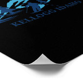 Kellogg Idaho Ski Resort Skigebied Poster (Hoek)