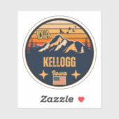 Kellogg, Iowa Ia, Verenigde Staten Sticker (Vel)