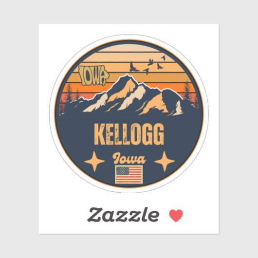 Kellogg, Iowa, Verenigde Staten Sticker (Vel)