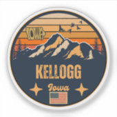 Kellogg, Iowa, Verenigde Staten Sticker (Voorkant)