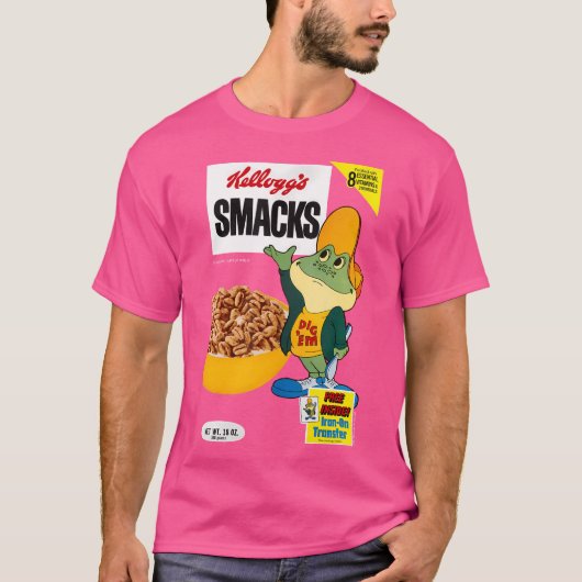 Kellogg's Smacks Ontbijt Graan Box Art Dig 'Em T-shirt (Voorkant)
