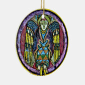 Kells Celtic Angel, Irish Kerstsierents Keramisch Ornament (Rechts)