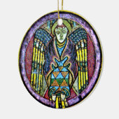 Kells Celtic Angel, Irish Kerstsierents Keramisch Ornament (Links)
