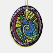 Kells Celtic Bird, Irish kerstsierents Keramisch Ornament (Rechts)