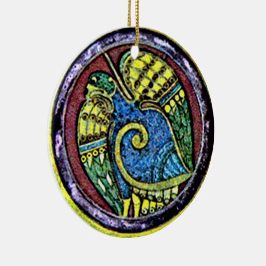 Kells Celtic Bird, Irish kerstsierents Keramisch Ornament (Rechts)
