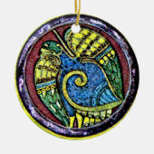 Kells Celtic Bird, Irish kerstsierents Keramisch Ornament (Voorkant)