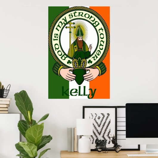 Kelly Clan Motto Poster Print (Thuiskantoor)