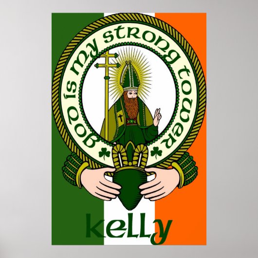 Kelly Clan Motto Poster Print (Voorkant)