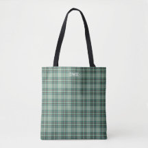 Kelly Clan Tartan Mint Groen Plaid Monogram