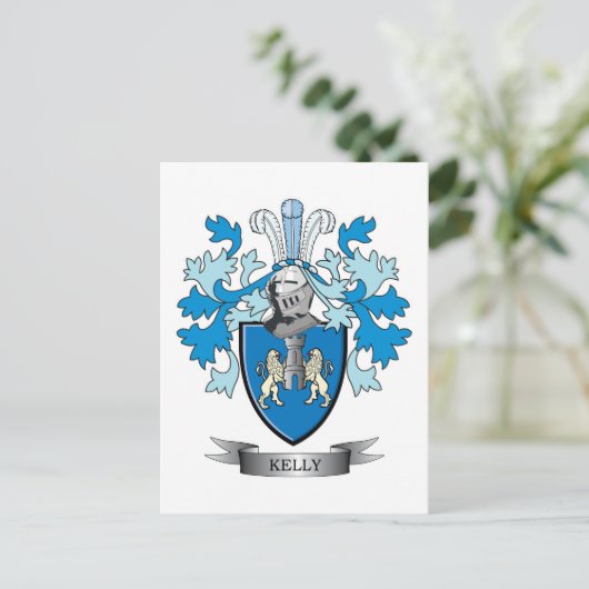 Kelly-Coat-of-Arms Briefkaart (Staand voorkant)
